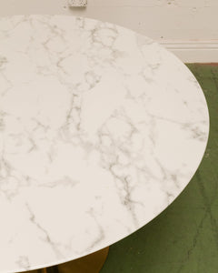 Madeline Faux Marble Round Dining Table