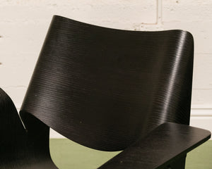 Black Plywood Swivel Chair