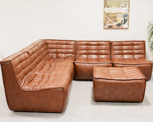 Recycled Leather 6 Piece Juno Sofa