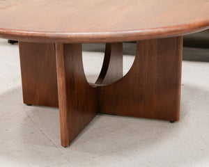 Walnut Sculptural Base Coffee Table