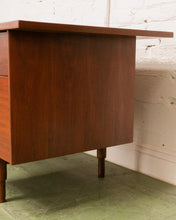 Load image into Gallery viewer, Walnut Restored Executive Mid Century Desk
