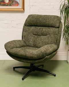 Chaz Olive Green Chair with Ottoman