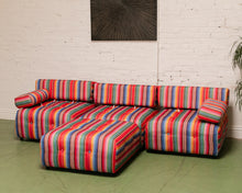 Load image into Gallery viewer, Striped Low Profile Modular Sofa
