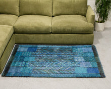 Load image into Gallery viewer, Blue and Teal Rya Rug
