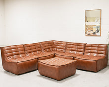 Load image into Gallery viewer, Recycled Leather 6 Piece Juno Sofa
