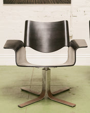 Load image into Gallery viewer, Black Plywood Swivel Chair
