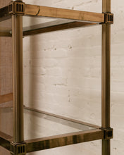 Load image into Gallery viewer, Brass Vintage Hollywood Regency Shelf
