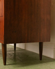 Load image into Gallery viewer, Walnut Mid Century Highboy Dresser
