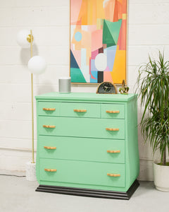 Bright Aquamarine 6 Drawer Dresser