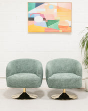 Load image into Gallery viewer, Pia Swivel Chair in Green
