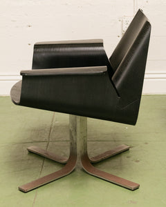 Black Plywood Swivel Chair