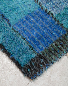 Blue and Teal Rya Rug