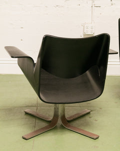 Black Plywood Swivel Chair