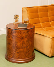 Load image into Gallery viewer, Vintage Art Deco Drum Side Table with Storage
