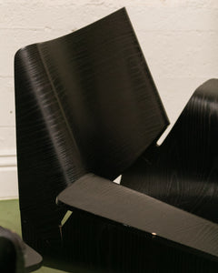 Black Plywood Swivel Chair