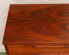 Load image into Gallery viewer, Walnut Mid Century Highboy Dresser
