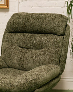 Chaz Olive Green Chair with Ottoman