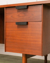 Load image into Gallery viewer, Walnut Restored Executive Mid Century Desk
