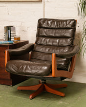 Load image into Gallery viewer, Lied Mobler Leather Reclining Lounge Chair and Ottoman
