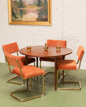 Load image into Gallery viewer, Checkered Cantilever Dining Chair in Rust Orange
