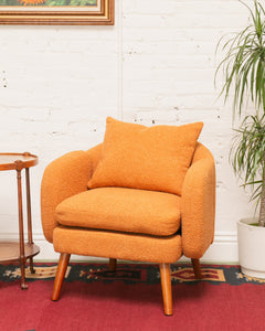 Nubby Orange Armchair