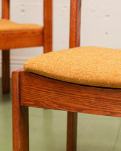 Load image into Gallery viewer, Danish Mustard Tweed Dining Chair Set Restored
