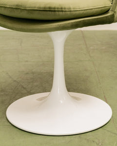 Olive Green Daisy Chair with White Base