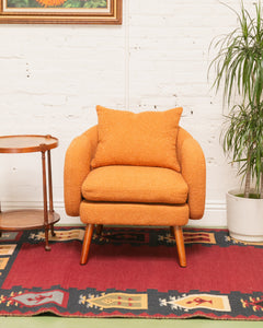 Nubby Orange Armchair