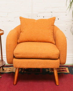 Nubby Orange Armchair