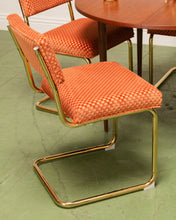 Load image into Gallery viewer, Checkered Cantilever Dining Chair in Rust Orange
