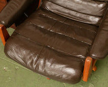 Load image into Gallery viewer, Lied Mobler Leather Reclining Lounge Chair and Ottoman
