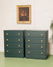 Load image into Gallery viewer, Forest Dark Green Highboy Chest of Drawers
