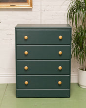 Load image into Gallery viewer, Forest Dark Green Highboy Chest of Drawers
