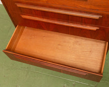 Load image into Gallery viewer, Walnut Mid Century Highboy Dresser
