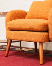 Load image into Gallery viewer, Nubby Orange Armchair
