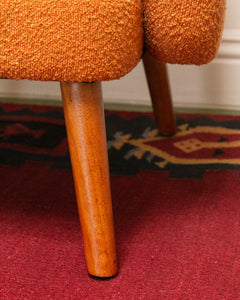 Nubby Orange Armchair