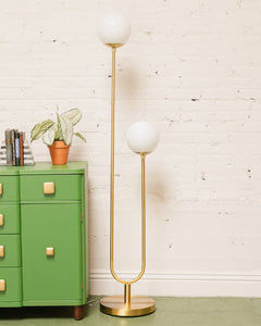 Deco Style Floor Lamp in Gold