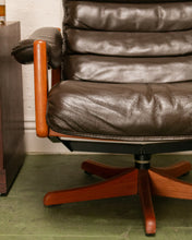 Load image into Gallery viewer, Lied Mobler Leather Reclining Lounge Chair and Ottoman
