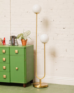 Deco Style Floor Lamp in Gold