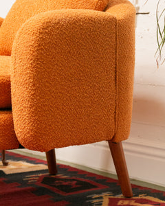 Nubby Orange Armchair