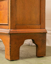 Load image into Gallery viewer, Narrow Walnut Serpentine Shaped Chest Of Four Drawers
