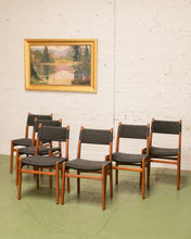 Load image into Gallery viewer, Black Woven and Wood Dining Chair
