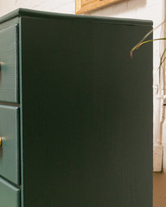 Forest Dark Green Highboy Chest of Drawers