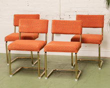 Load image into Gallery viewer, Checkered Cantilever Dining Chair in Rust Orange
