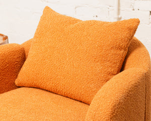 Nubby Orange Armchair