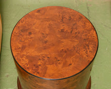 Load image into Gallery viewer, Vintage Art Deco Drum Side Table with Storage
