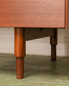 Walnut Restored Executive Mid Century Desk