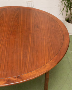 Walnut Vintage Round Dining Table