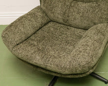 Load image into Gallery viewer, Chaz Olive Green Chair with Ottoman
