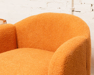 Nubby Orange Armchair